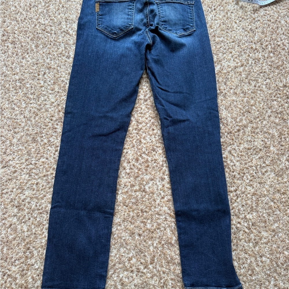 Paige Womens Jeans Peg Skinny Denim Blue Dark Wash 26*27 - Picture 2 of 6